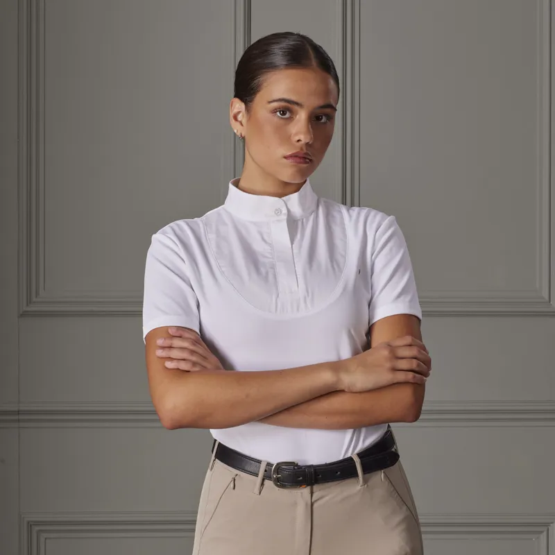 Shires Aubrion Short Sleeve Stock Shirt - White