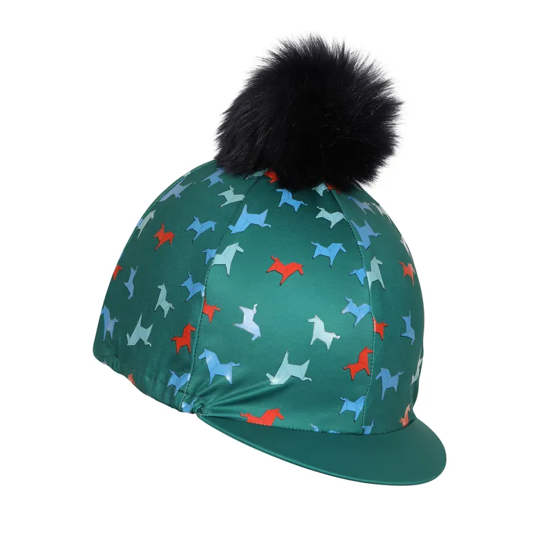 Shires Tikaboo Hat Cover - Green Horse-1