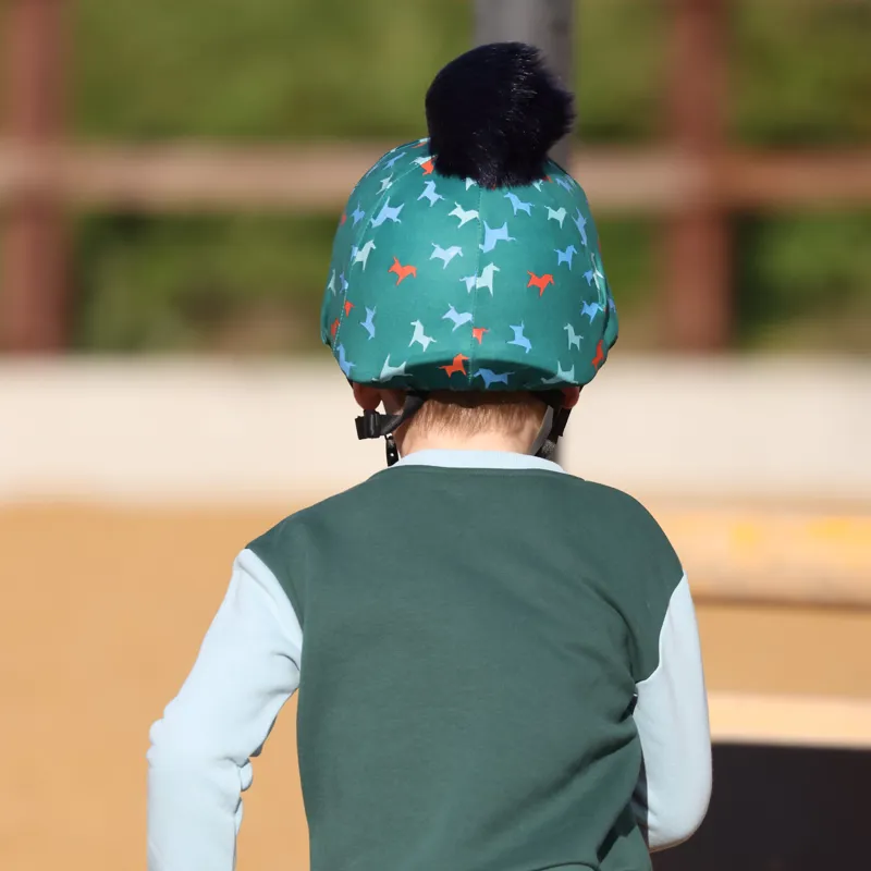 Shires Tikaboo Hat Cover - Green Horse-3