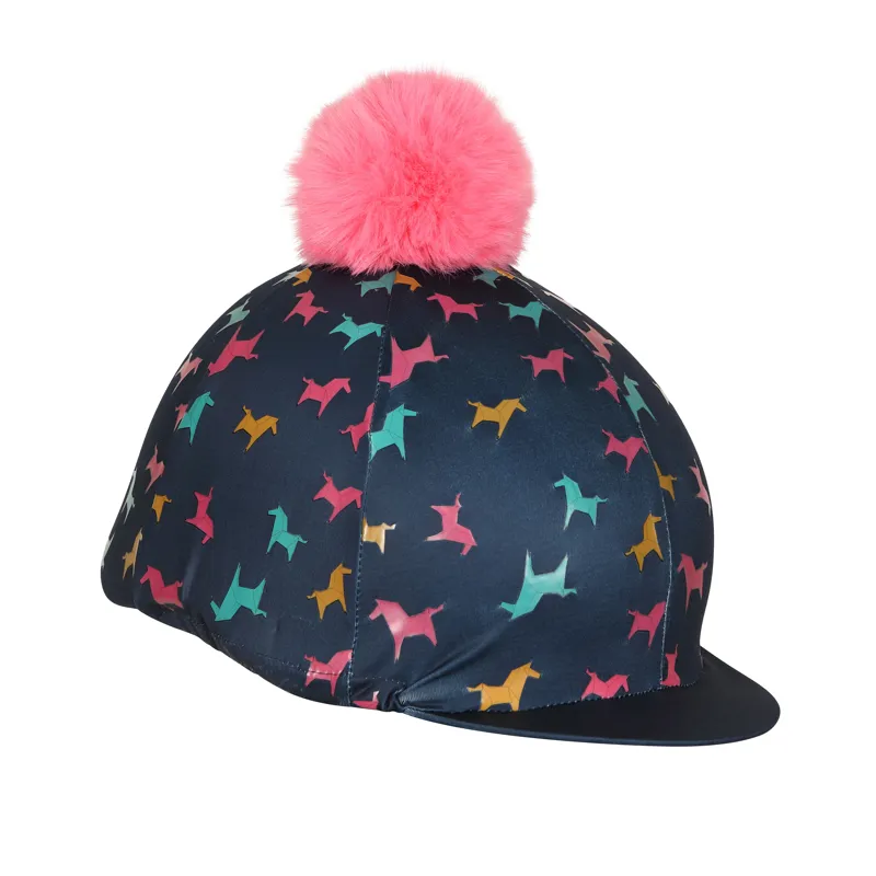 Shires Tikaboo Hat Cover - Pink Horse-1