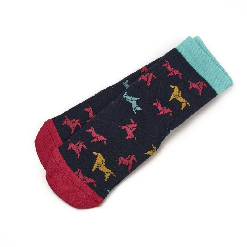 Shires Tikaboo Ankle Socks - Pink Horse