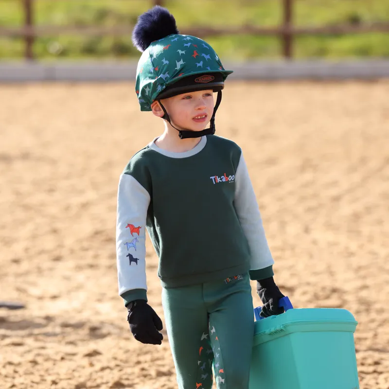 Shires Tikaboo Sweatshirt - Green Horse-2