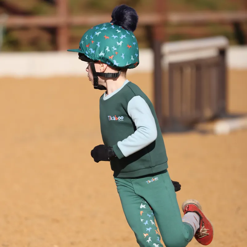 Shires Tikaboo Children's Jodhpurs - Green Horse-2