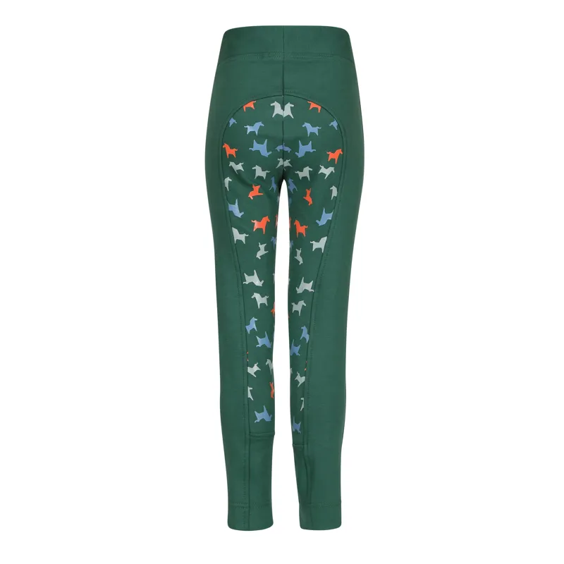 Shires Tikaboo Children's Jodhpurs - Green Horse-1