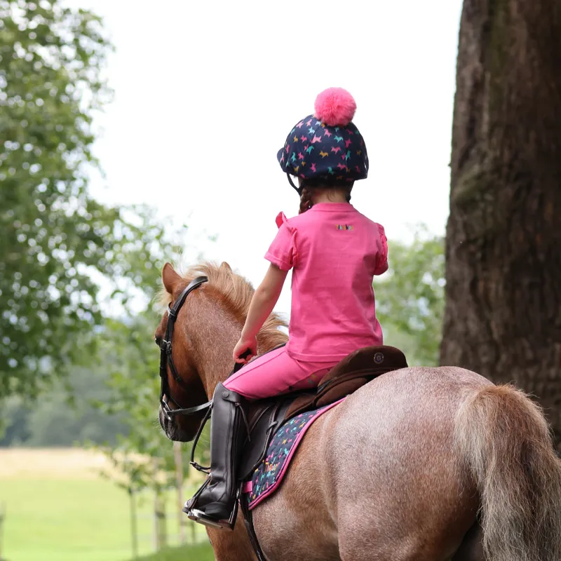 Shires Tikaboo Children's Jodhpurs - Pink Horse-3