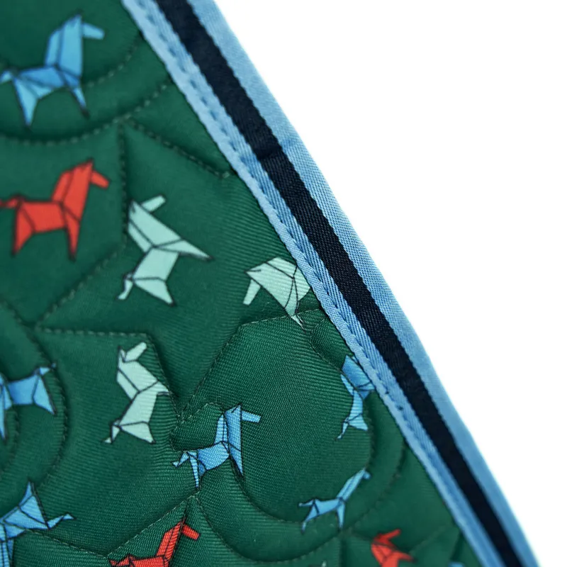 Shires Tikaboo Saddlepad - Green Horse-1