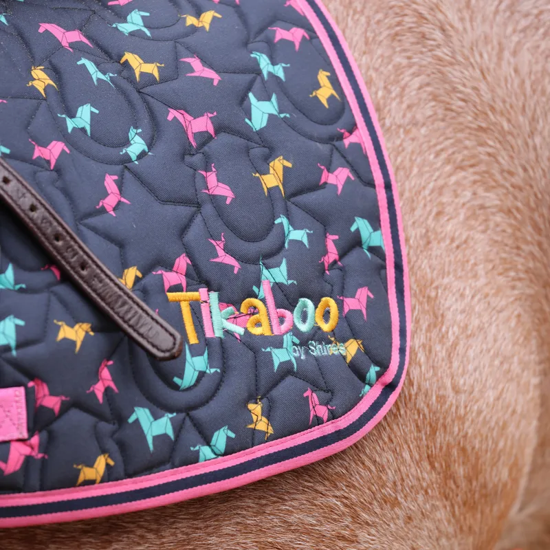 Shires Tikaboo Saddlepad - Pink Horse-3