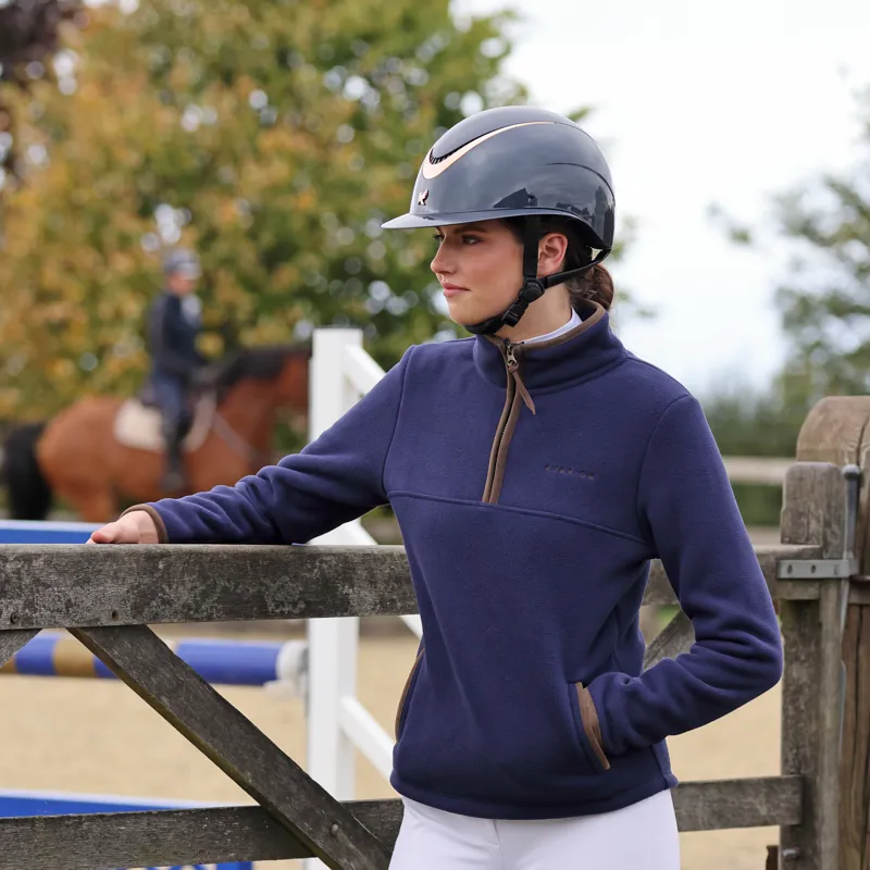 Shires Aubrion Core Half Zip Ladies Fleece  - Navy-5
