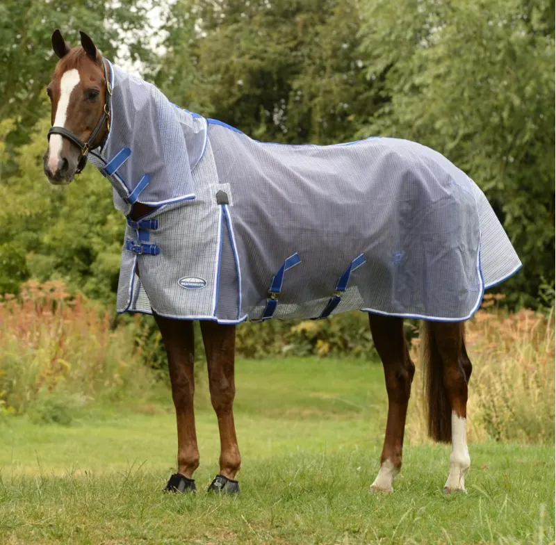 WeatherBeeta ComFiTec Ripshield Plus Ultra Belly Wrap Combo Neck - White/Blue