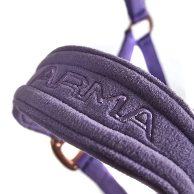 Shires ARMA Comfy Fleece Headcollar and  Leadrope - Lavender-2