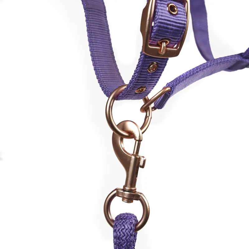 Shires ARMA Comfy Fleece Headcollar and  Leadrope - Lavender-1