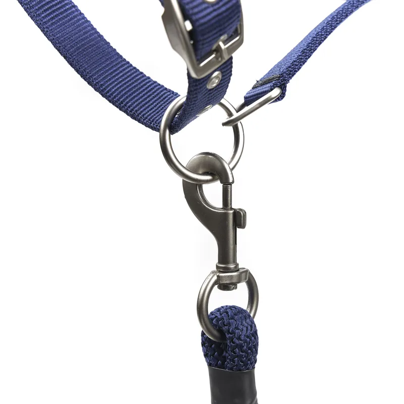 Shires ARMA Comfy Fleece Headcollar and Leadrope - Navy-2
