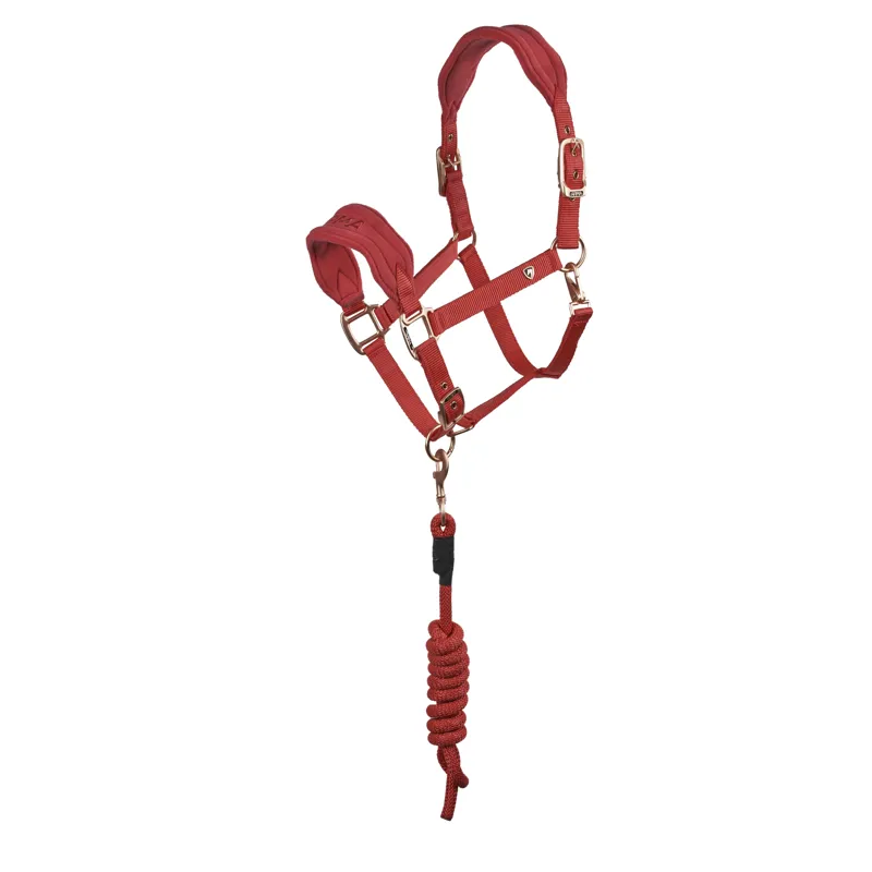 Shires ARMA Comfy Fleece Headcollar and Leadrope - Coral