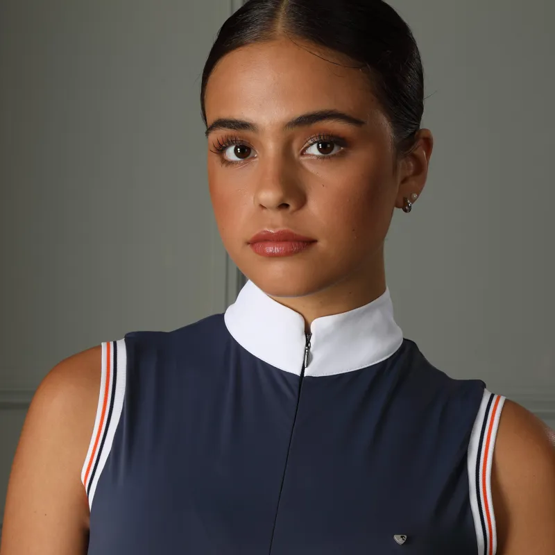 Shires Aubrion Arcaster Sleeveless Show Shirt - Navy-2