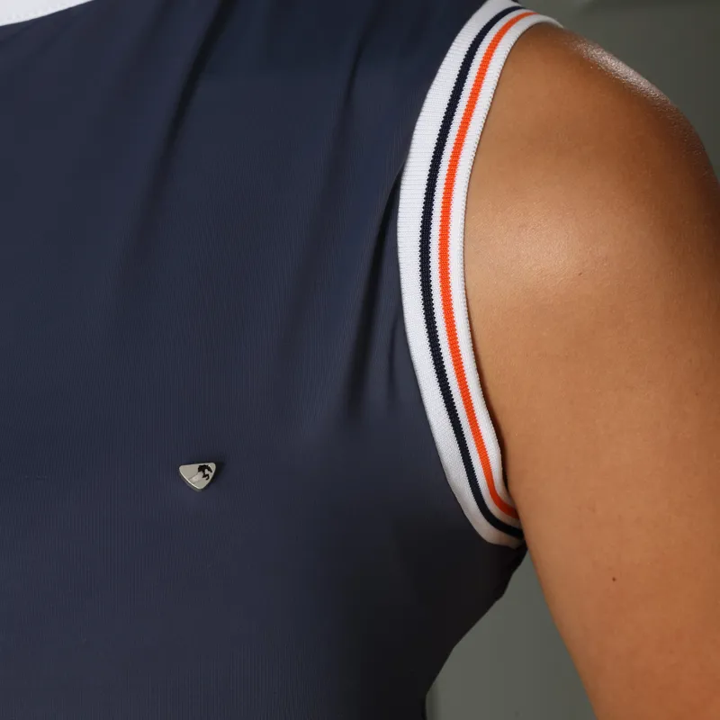 Shires Aubrion Arcaster Sleeveless Show Shirt - Navy-3