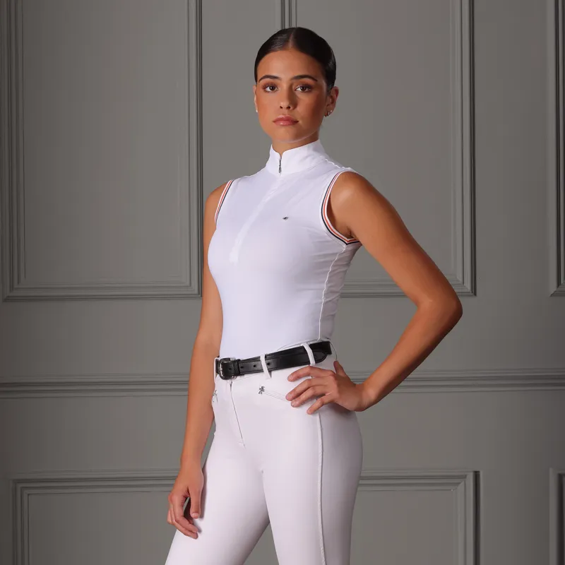 Shires Aubrion Arcaster Sleeveless Show Shirt - White-1