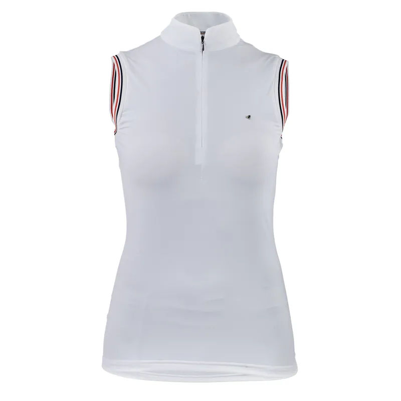 Shires Aubrion Arcaster Sleeveless Show Shirt - White