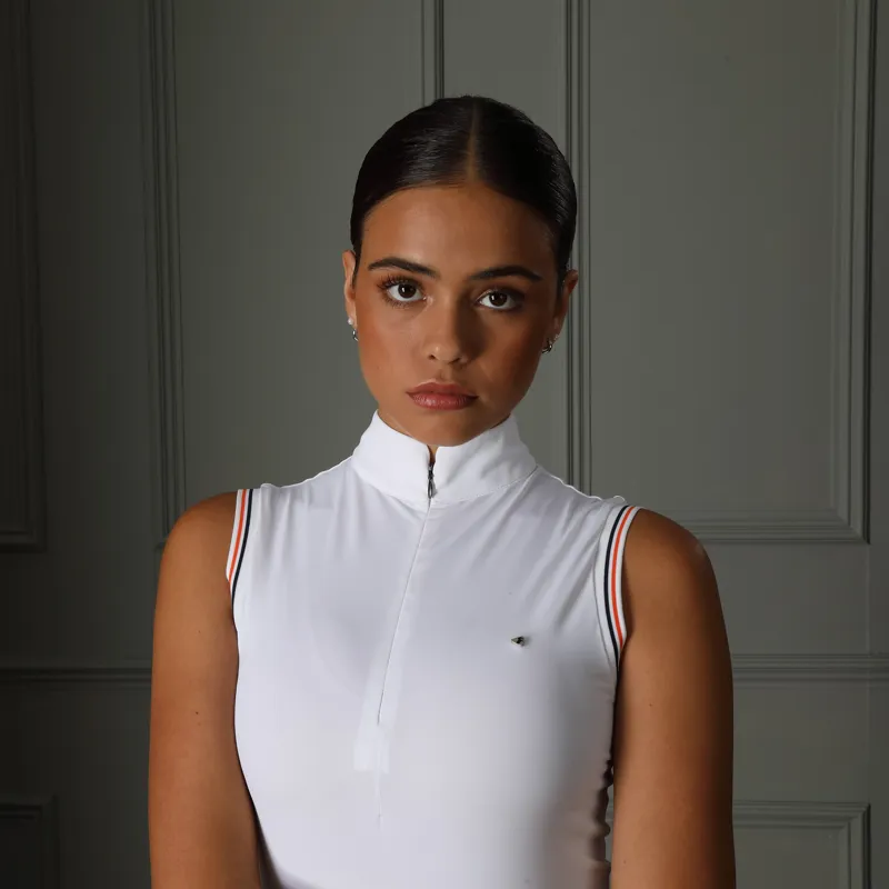 Shires Aubrion Arcaster Sleeveless Show Shirt - White-2