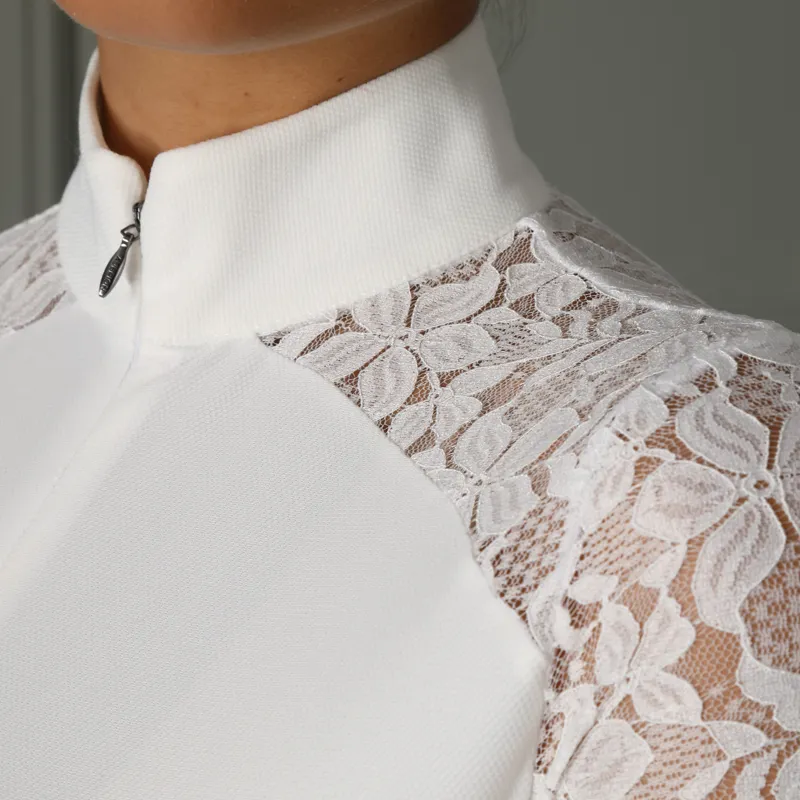 Shires Aubrion Ambel Ladies Show Shirt - White-4