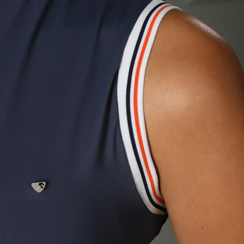 Shires Aubrion Children's Arcaster Sleeveless Shirt - Navy-1