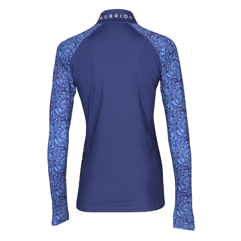 Shires Aubrion Hyde Park Ladies Base Layer - Navy Paisley-3