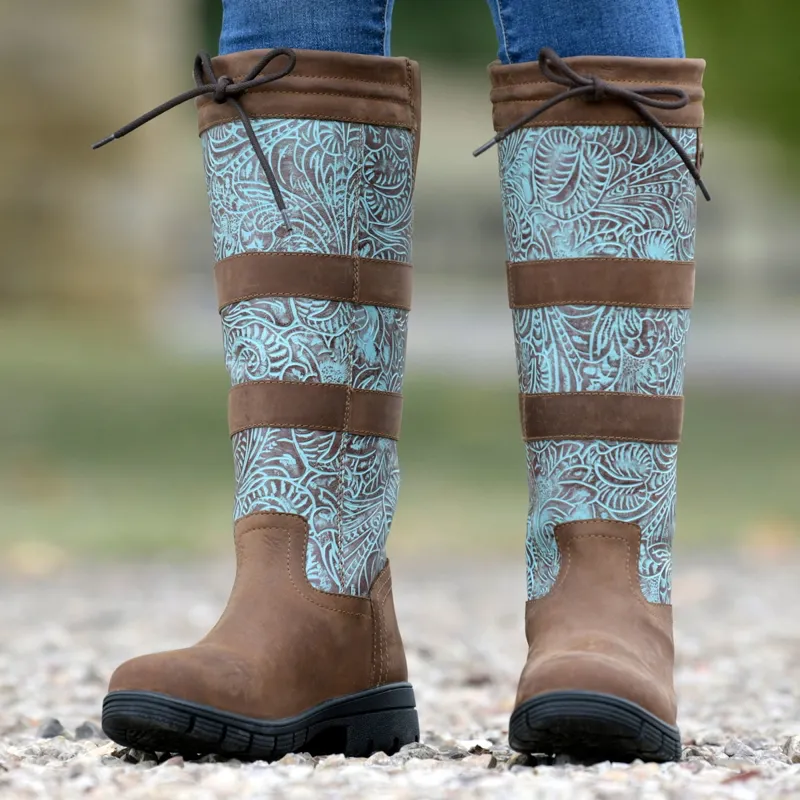 Dublin Whitam Boots - Brown/Turquoise-2