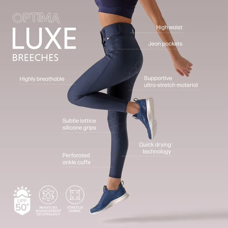 Shires Aubrion Optima Luxe Breeches - Navy-4