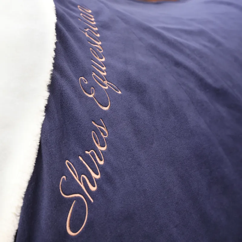 Shires Deluxe Fleece Rug - Navy-1