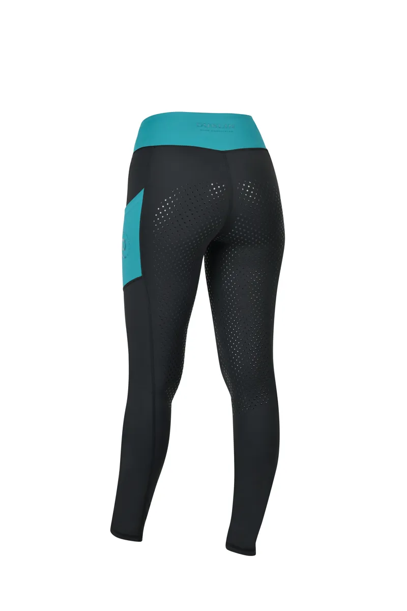 Dublin Curve Everyday Riding Tights - Black/Deep Lake-1
