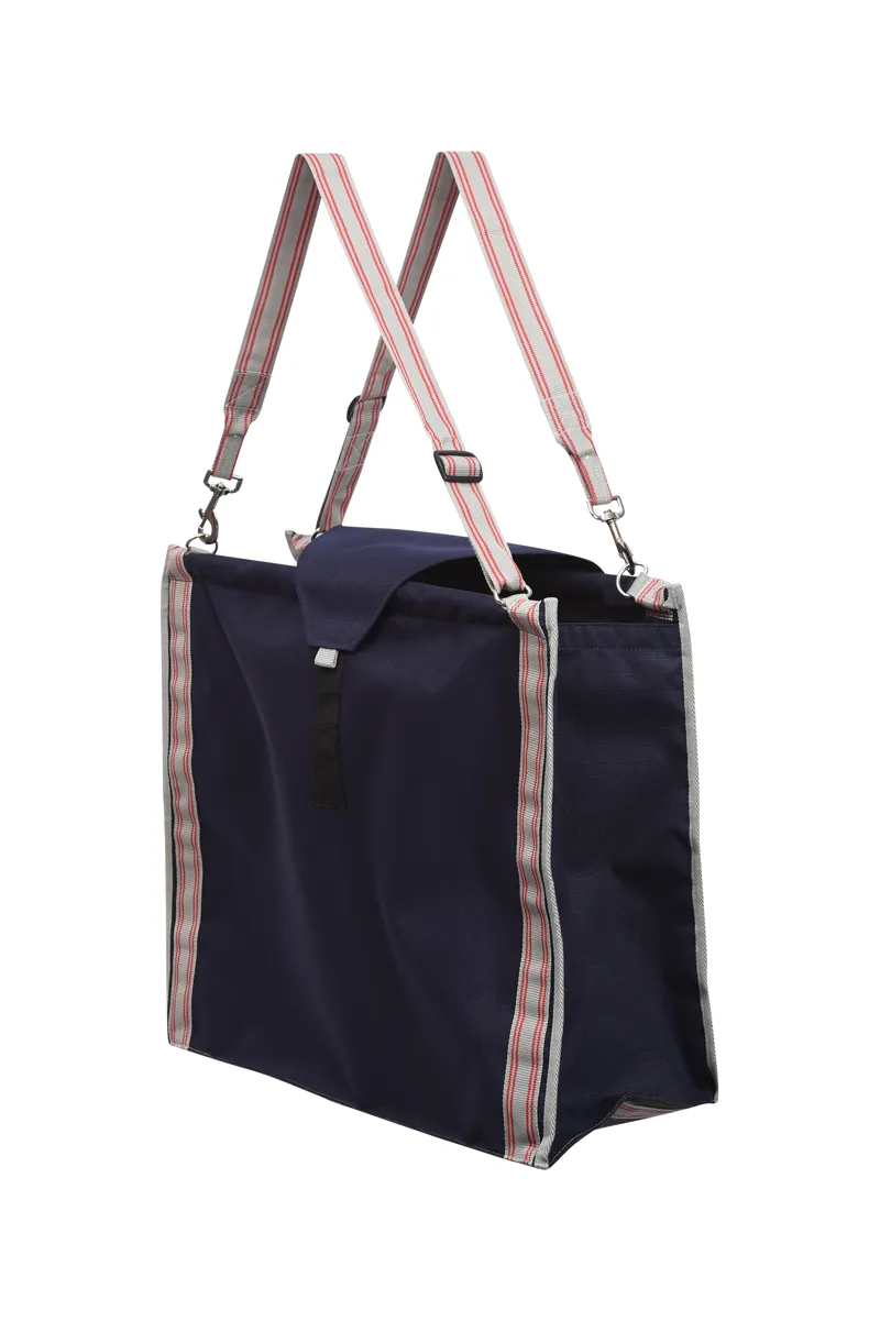 WeatherBeeta Slow Feeder Hay Bag - Navy/Silver/Red-1