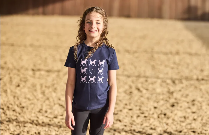 Dublin Childrens Tilly Tee - Naval Academy Heart Horses-3