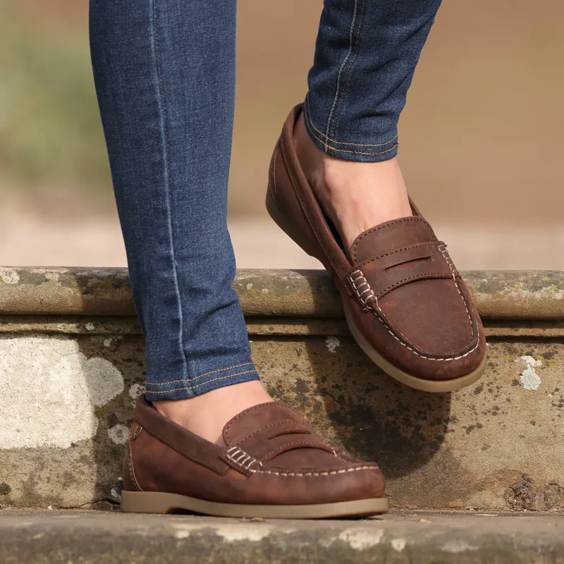 Shires Moretta Forli Deck Shoes - Brown-7