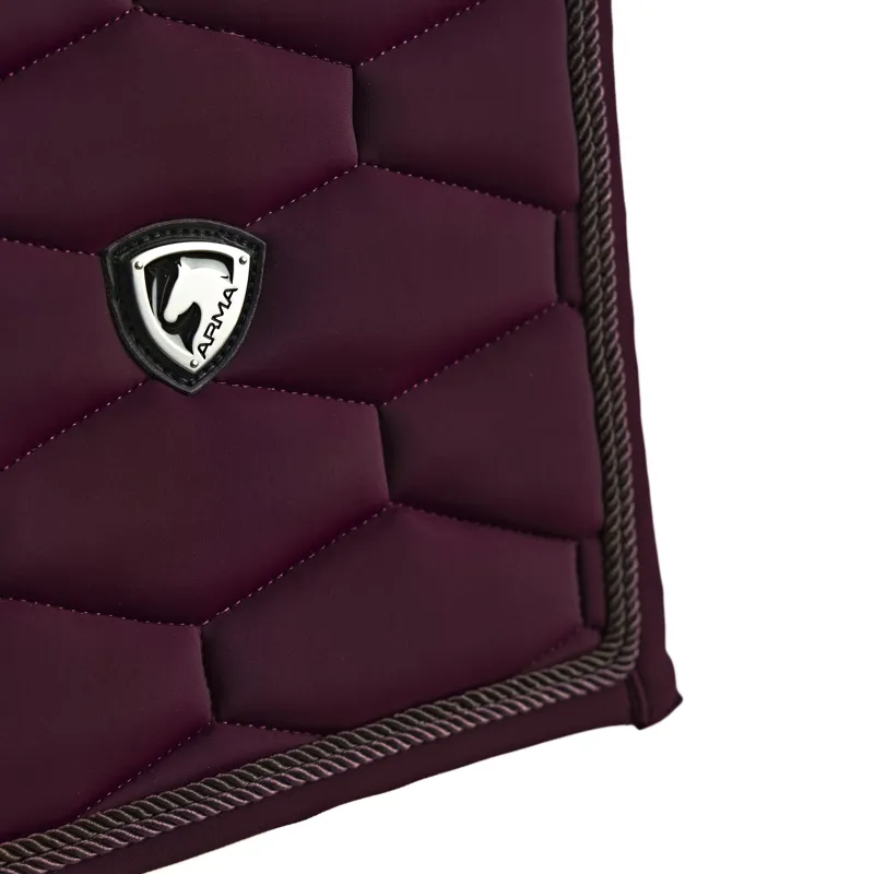 Shires Arma Eltar Dressage Saddlecloth - Black Cherry-2
