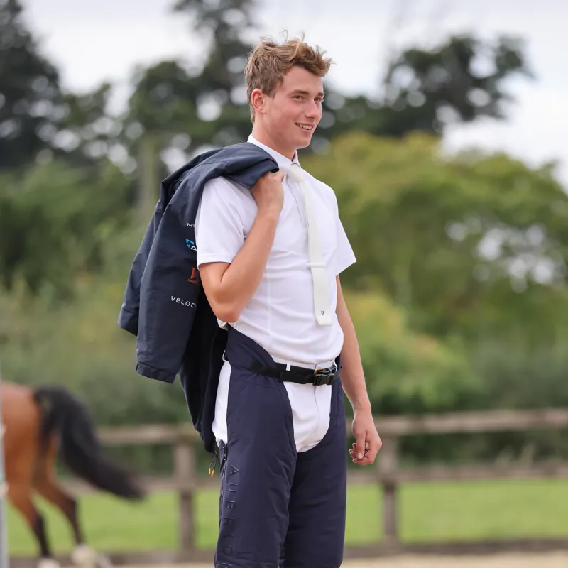 Shires Aubrion Short Sleeve Mens Tie Shirt - White