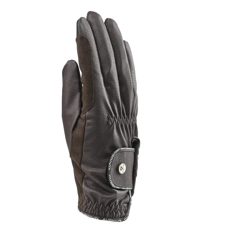 Shires Aubrion Stadium FlexFit Riding Gloves - Brown