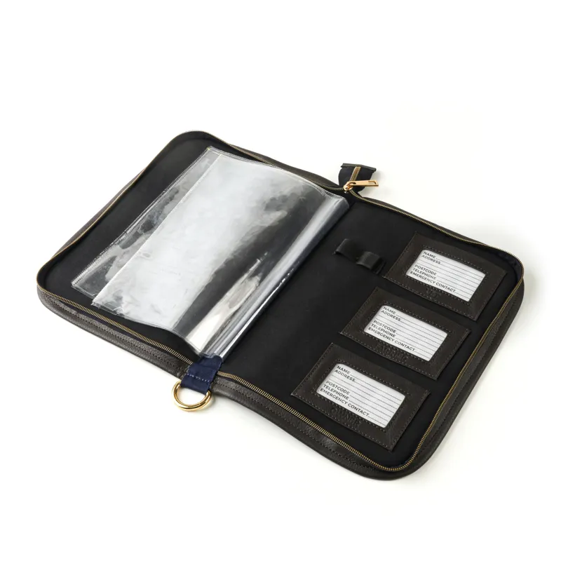 Shires Aubrion Horse Passport Folder - Navy-1