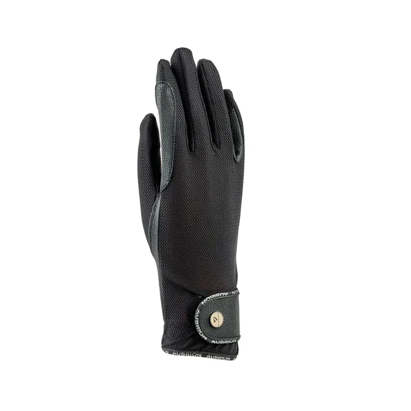 Shires Aubrion Children's Aero Flexfit Riding Gloves - Black