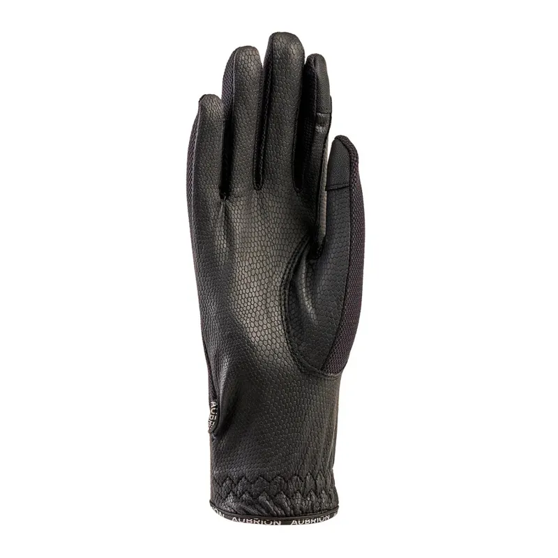 Shires Aubrion Children's Aero Flexfit Riding Gloves - Black-1
