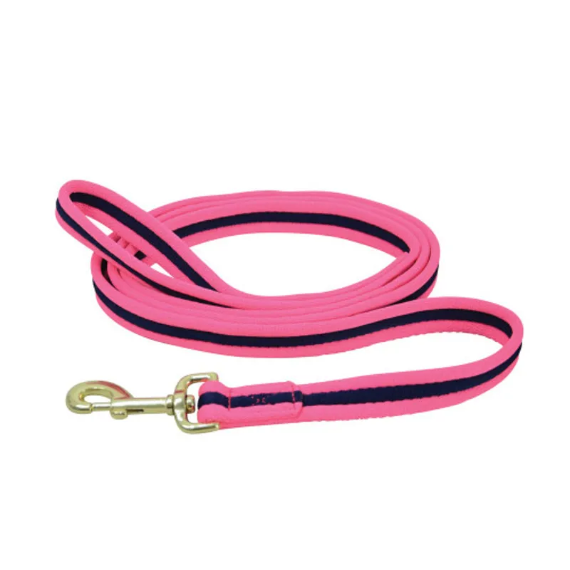 Hy Soft Webbing Lead Rein - Pink/Navy