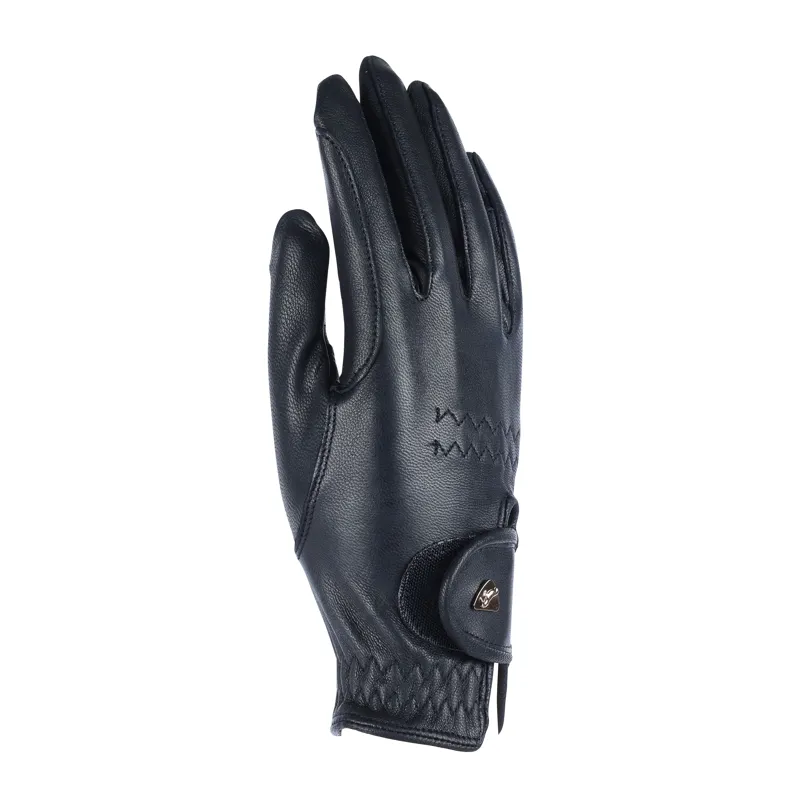 Shires Aubrion Leather Riding Gloves - Black-2