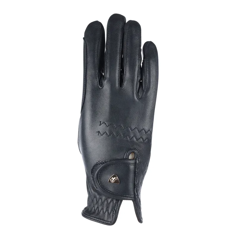 Shires Aubrion Leather Riding Gloves - Black-1