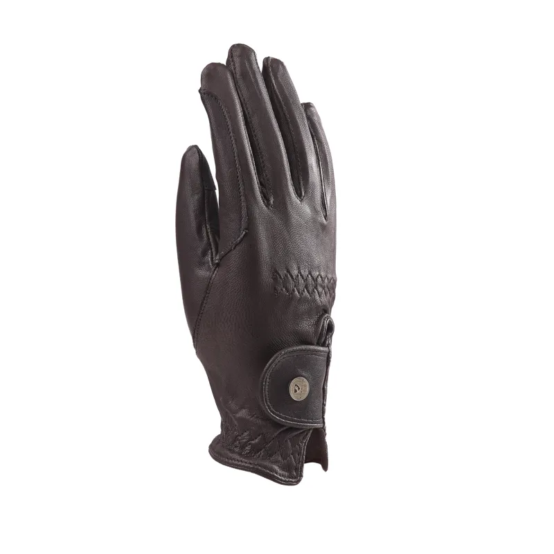 Shires Aubrion Leather Riding Gloves - Brown