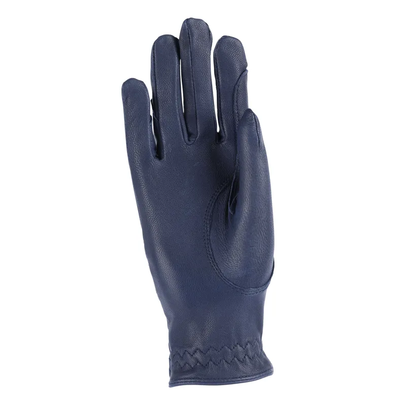 Shires Aubrion Leather Riding Gloves - Navy-2