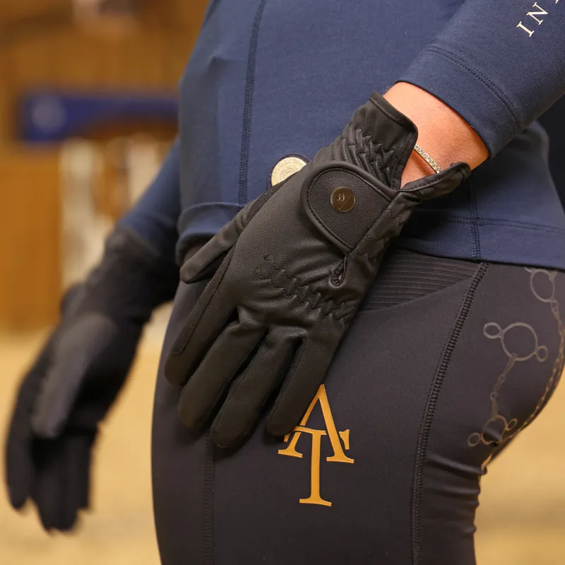 Shires Aubrion Arene FlexFit  Riding Gloves - Black-1