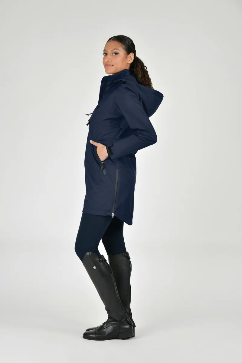 Dublin Larni Longline Waterproof Jacket - Naval Academy-2