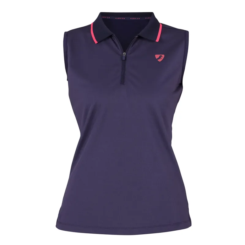 Shries Aubrion Poise Sleeveless Tech Polo - Navy