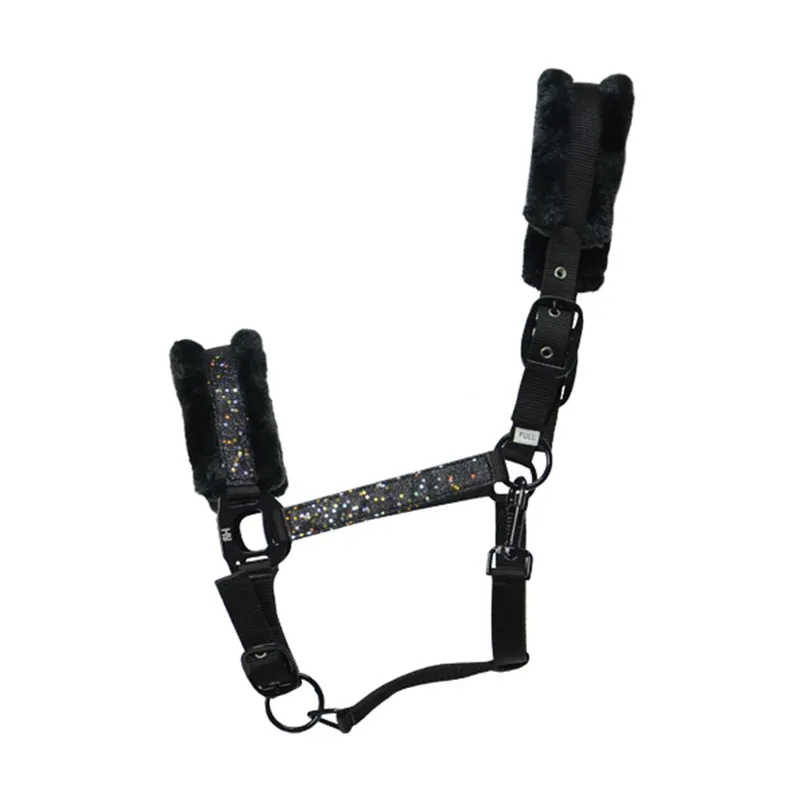 Hy Equestrian Dazzle Head Collar - Black Sparkle