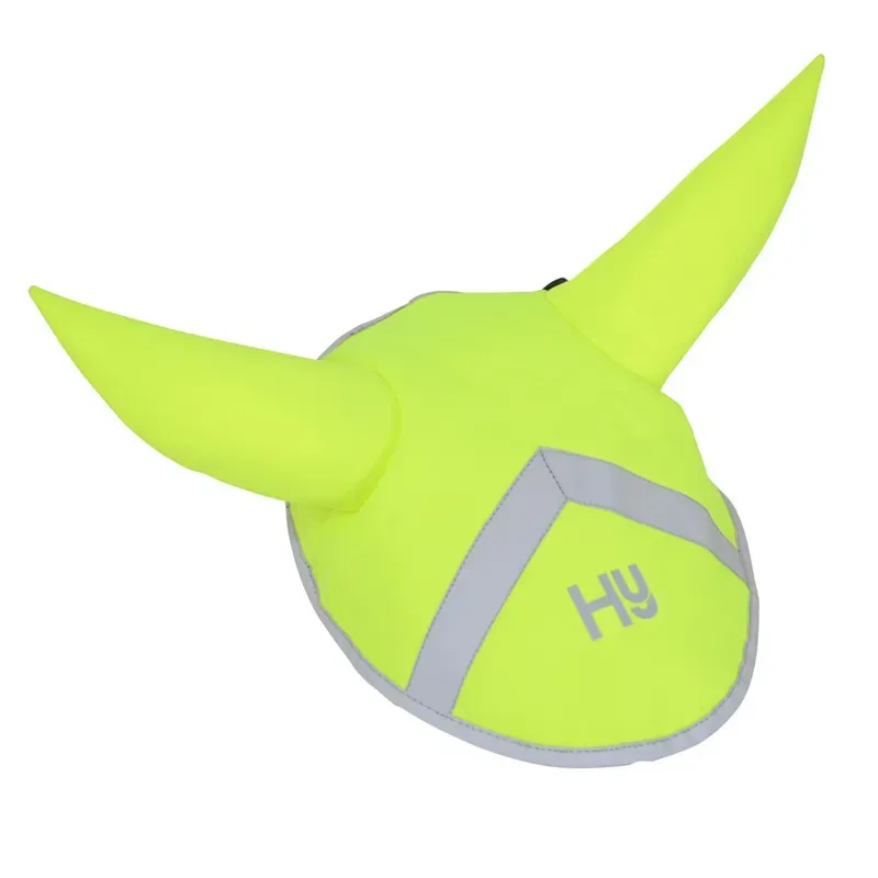 Hy Equestrian Reflector Luminous Ear Bonnet - Yellow