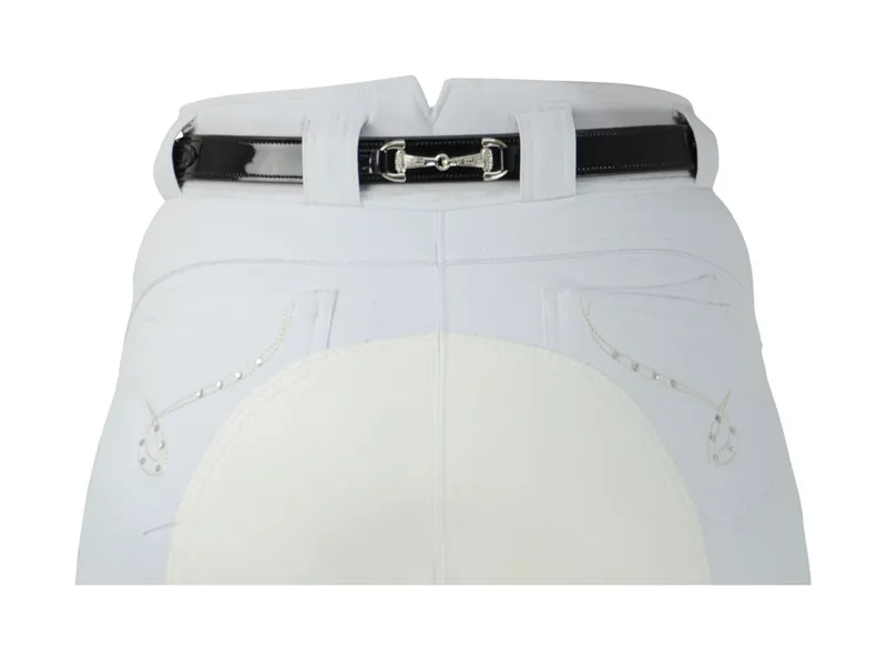 Hy Crystal Snaffle Bit Belt - Black - 90cm-3