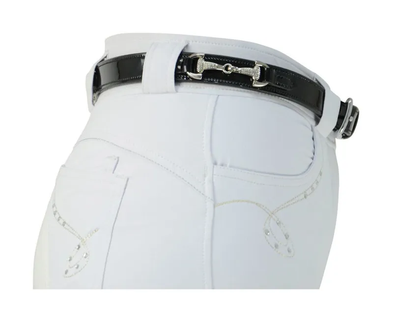 Hy Crystal Snaffle Bit Belt - Black - 90cm-2